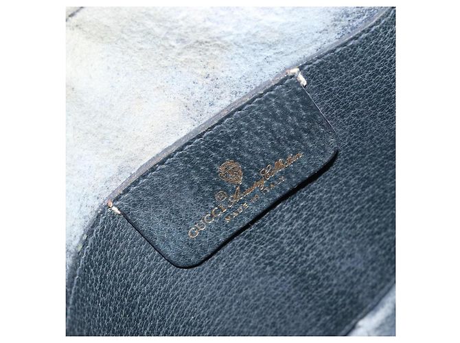 Borsa GUCCI GG Supreme Sherry Line PVC Blu Navy Oro Rosso 904 02 047 Auth ka4673 D'oro - vista 16