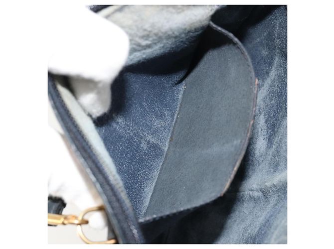 Borsa GUCCI GG Supreme Sherry Line PVC Blu Navy Oro Rosso 904 02 047 Auth ka4673 D'oro - vista 20