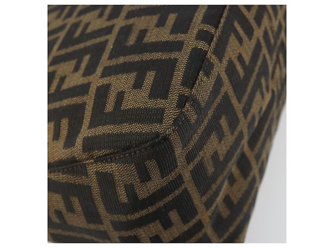 FENDI Zucca Canvas Mamma Baguette Shoulder Bag Black Brown Auth 184555SAM Marrone Nero - vista 13