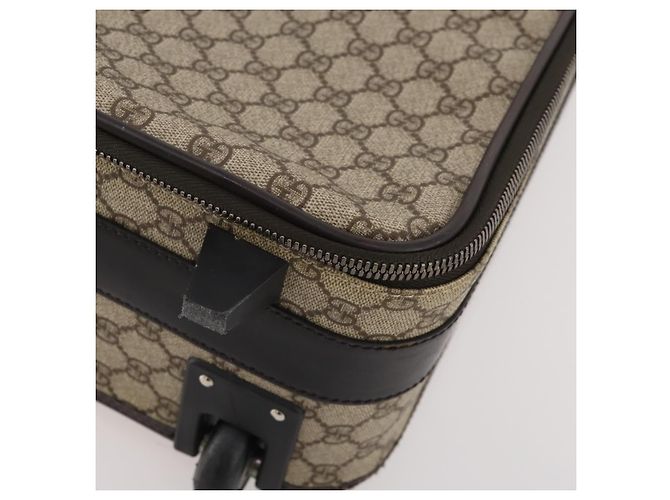 Padlock Mala GUCCI GG Supreme em PVC Bege Prata 101678 Auth 181625A - vista 12