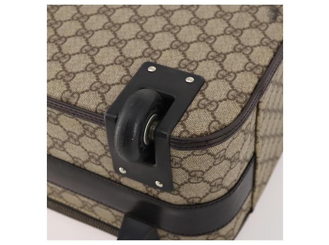 Padlock Mala GUCCI GG Supreme em PVC Bege Prata 101678 Auth 181625A - vista 14