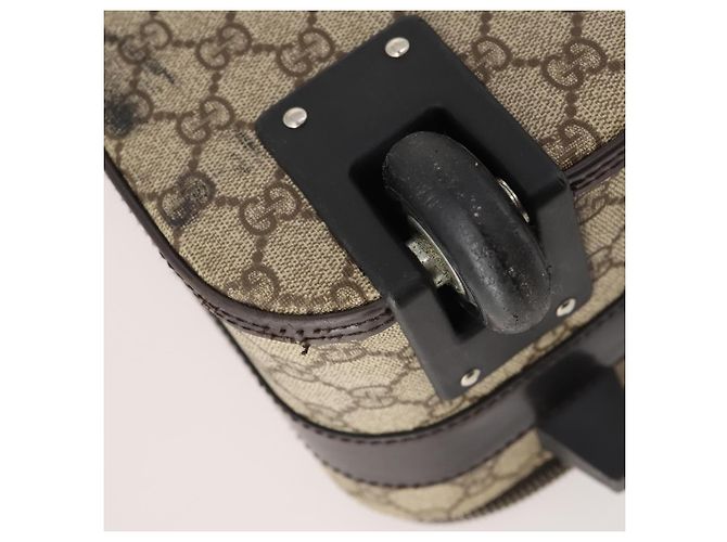 Padlock Mala GUCCI GG Supreme em PVC Bege Prata 101678 Auth 181625A - vista 15