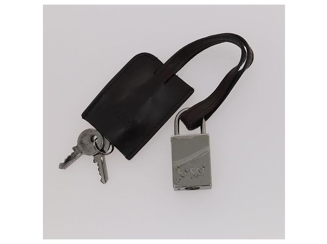 Padlock Mala GUCCI GG Supreme em PVC Bege Prata 101678 Auth 181625A - vista 26