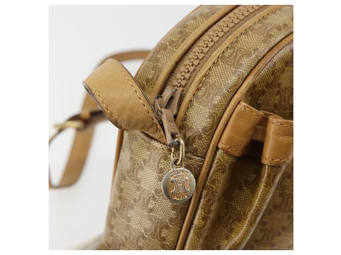16 Céline Borsa a Spalla CELINE Macadam Canvas PVC Beige Oro Auth BA13304M D'oro - vista 16