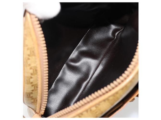 16 Céline Borsa a Spalla CELINE Macadam Canvas PVC Beige Oro Auth BA13304M D'oro - vista 18