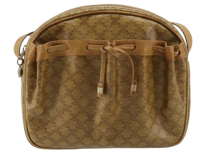 16 Céline Borsa a Spalla CELINE Macadam Canvas PVC Beige Oro Auth BA13304M D'oro - vista 2