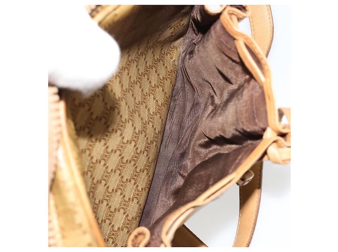 16 Céline Borsa a Spalla CELINE Macadam Canvas PVC Beige Oro Auth BA13304M D'oro - vista 23