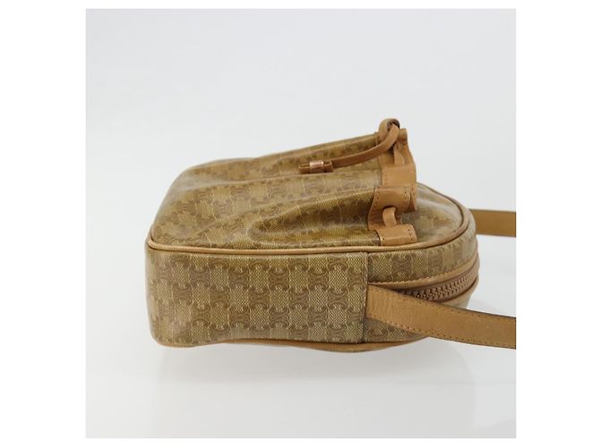 16 Céline Borsa a Spalla CELINE Macadam Canvas PVC Beige Oro Auth BA13304M D'oro - vista 4