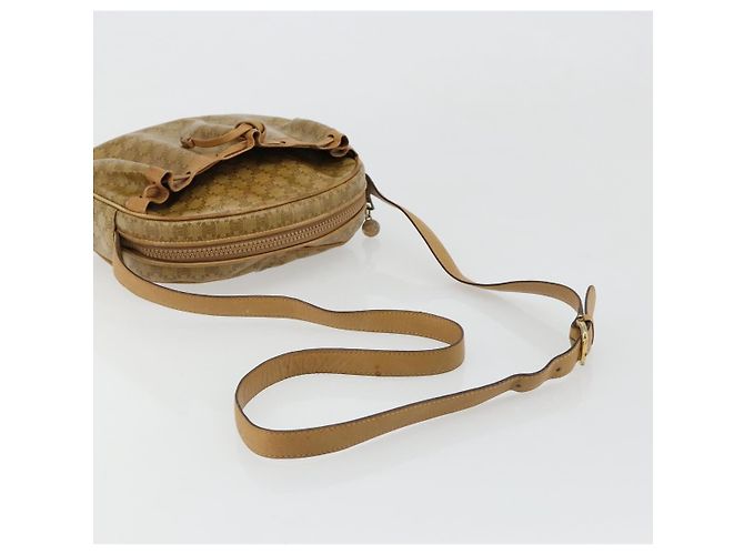 16 Céline Borsa a Spalla CELINE Macadam Canvas PVC Beige Oro Auth BA13304M D'oro - vista 7