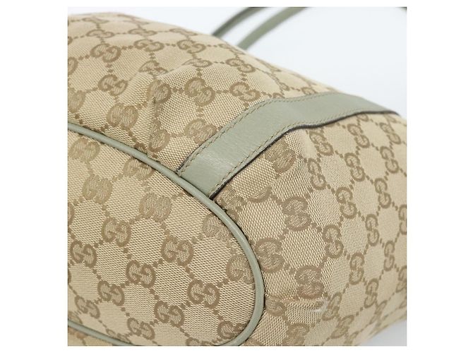 Bolso Tote GUCCI GG Canvas Abbey Beige Oro 211982 Auth ti3971 Dorado - vista 10