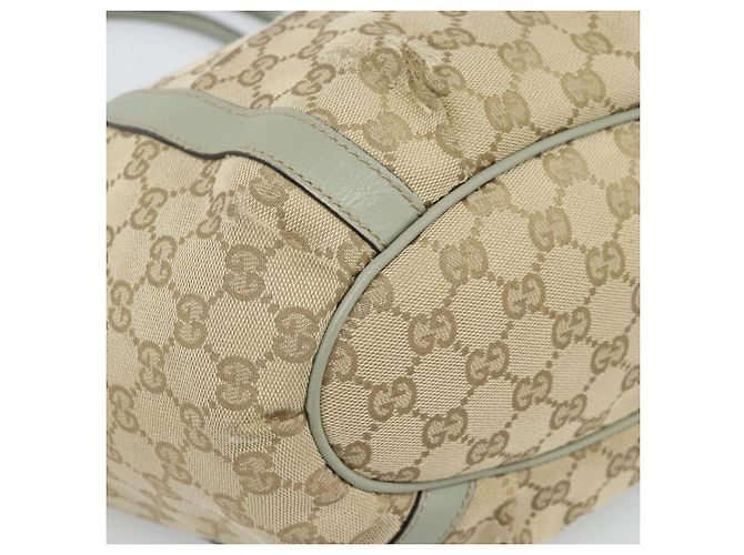 Bolso Tote GUCCI GG Canvas Abbey Beige Oro 211982 Auth ti3971 Dorado - vista 11