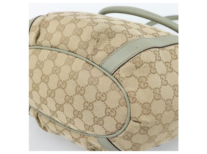 Bolso Tote GUCCI GG Canvas Abbey Beige Oro 211982 Auth ti3971 Dorado - vista 12
