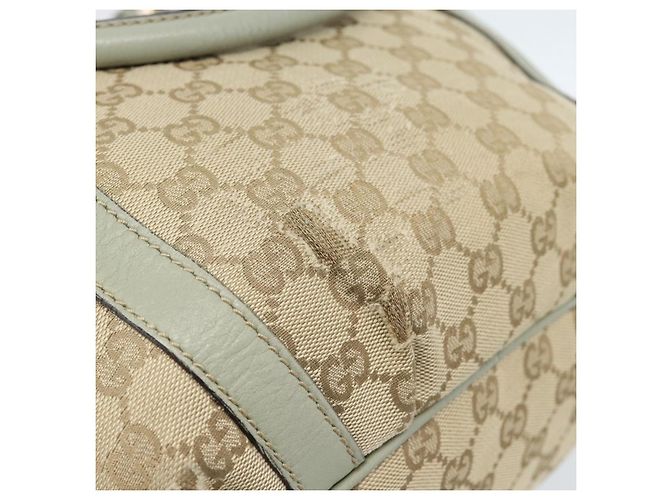 Bolso Tote GUCCI GG Canvas Abbey Beige Oro 211982 Auth ti3971 Dorado - vista 14