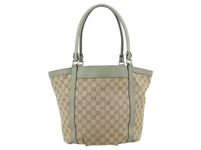 Bolso Tote GUCCI GG Canvas Abbey Beige Oro 211982 Auth ti3971 Dorado - vista 3