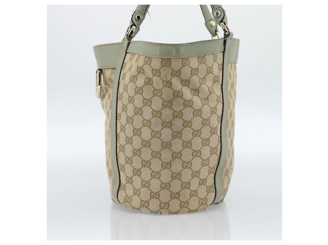 Bolso Tote GUCCI GG Canvas Abbey Beige Oro 211982 Auth ti3971 Dorado - vista 5