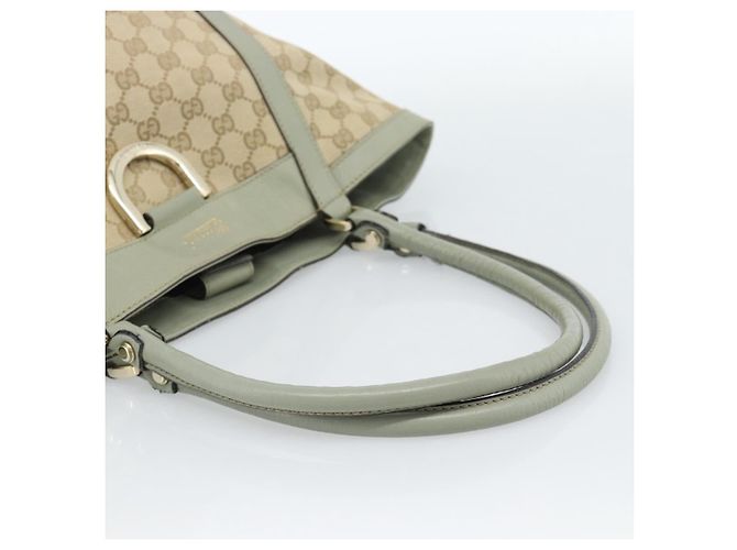Bolso Tote GUCCI GG Canvas Abbey Beige Oro 211982 Auth ti3971 Dorado - vista 7