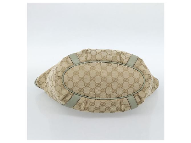 Bolso Tote GUCCI GG Canvas Abbey Beige Oro 211982 Auth ti3971 Dorado - vista 9