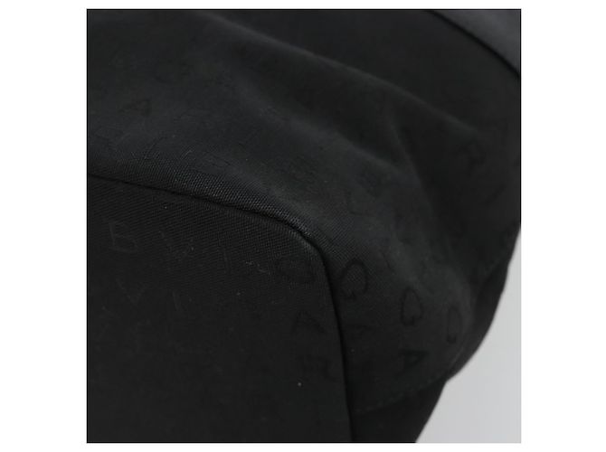 Bulgari Borsa a mano BVLGARI in tela e pelle nera argento ka4682 Nero - vista 10