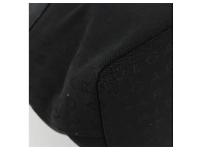 Bulgari Borsa a mano BVLGARI in tela e pelle nera argento ka4682 Nero - vista 11