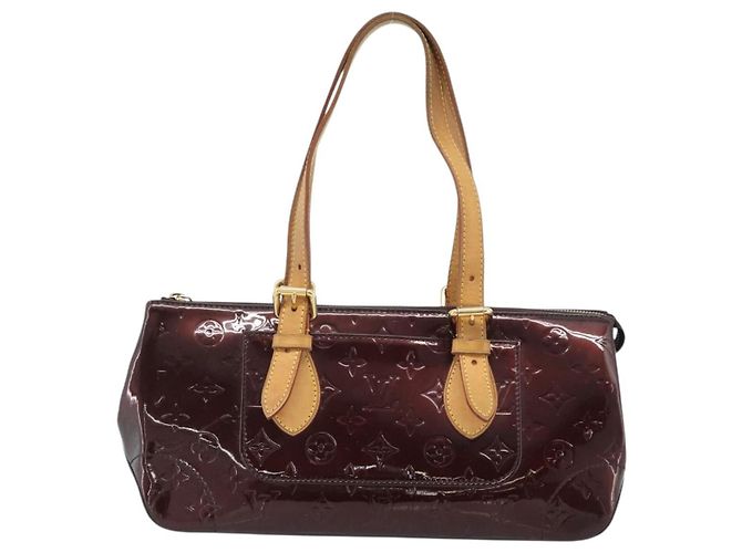 LOUIS VUITTON Borsa Monogram Vernis Rosewood Avenue Amarante M93510 Auth ka4714A Bordò - vista 13