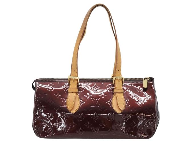 LOUIS VUITTON Borsa Monogram Vernis Rosewood Avenue Amarante M93510 Auth ka4714A Bordò - vista 2