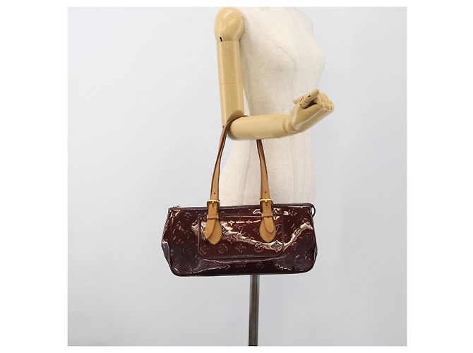 LOUIS VUITTON Borsa Monogram Vernis Rosewood Avenue Amarante M93510 Auth ka4714A Bordò - vista 23