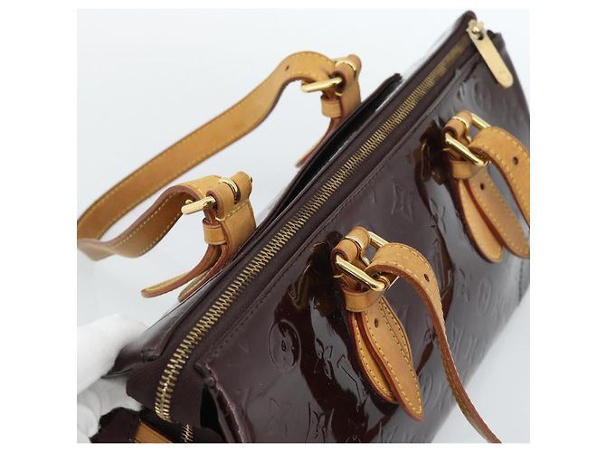 LOUIS VUITTON Borsa Monogram Vernis Rosewood Avenue Amarante M93510 Auth ka4714A Bordò - vista 6