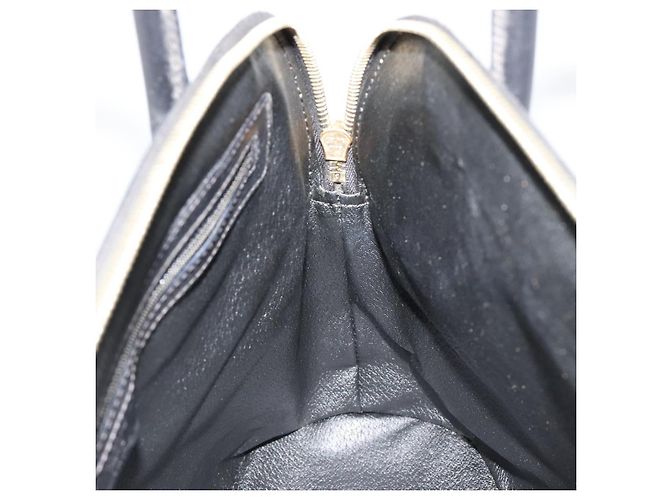 Céline Borsa CELINE Macadam Canvas PVC Pelle Nera Oro Auth 185132A Nero D'oro - vista 17