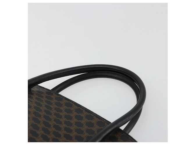Céline Borsa CELINE Macadam Canvas PVC Pelle Nera Oro Auth 185132A Nero D'oro - vista 8