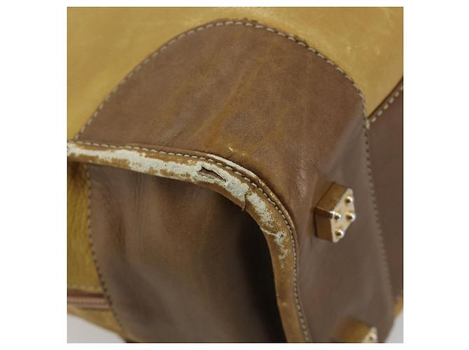 Borsa LOEWE Anagram Amazonas in Pelle Beige Oro Auth 185279 D'oro - vista 16
