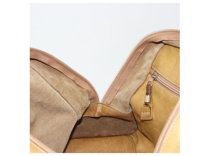 Borsa LOEWE Anagram Amazonas in Pelle Beige Oro Auth 185279 D'oro - vista 19