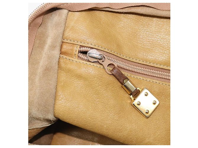 Borsa LOEWE Anagram Amazonas in Pelle Beige Oro Auth 185279 D'oro - vista 21
