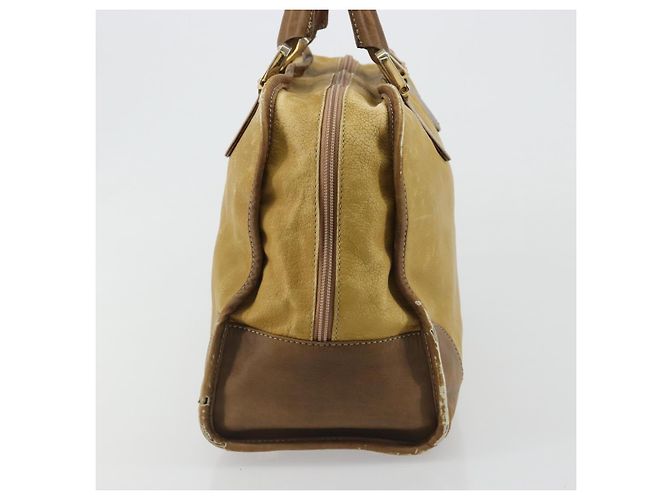 Borsa LOEWE Anagram Amazonas in Pelle Beige Oro Auth 185279 D'oro - vista 3
