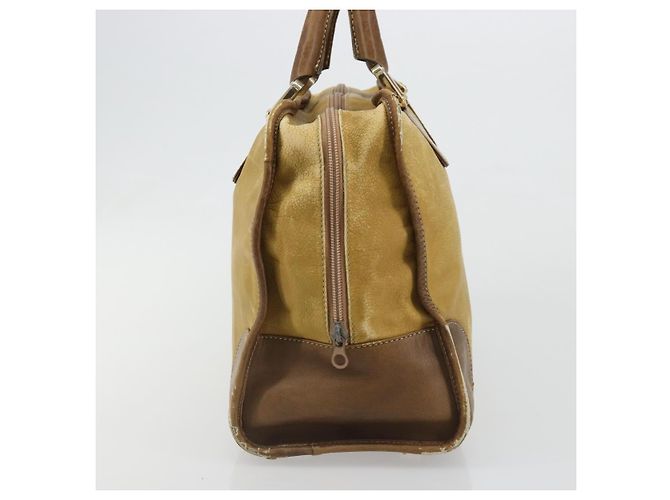 Borsa LOEWE Anagram Amazonas in Pelle Beige Oro Auth 185279 D'oro - vista 4