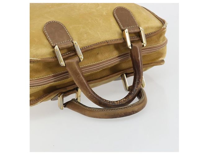 Borsa LOEWE Anagram Amazonas in Pelle Beige Oro Auth 185279 D'oro - vista 7