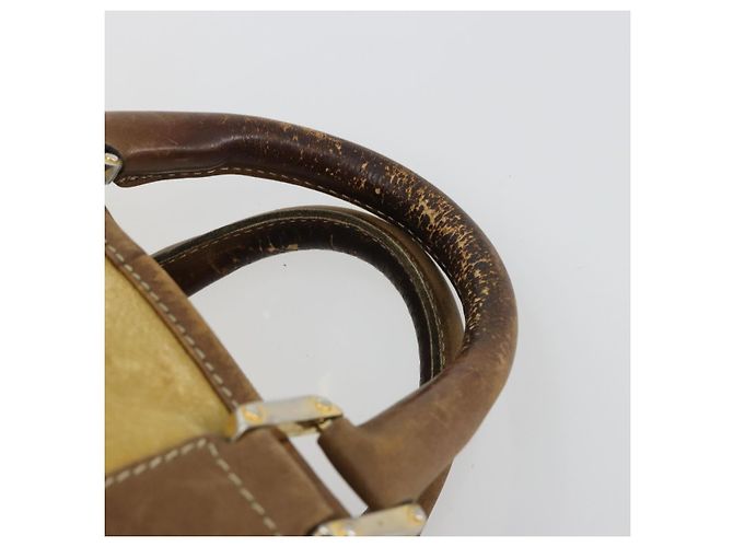 Borsa LOEWE Anagram Amazonas in Pelle Beige Oro Auth 185279 D'oro - vista 8