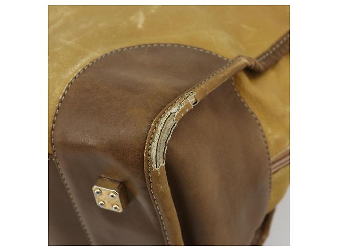 Borsa LOEWE Anagram Amazonas in Pelle Beige Oro Auth 185279 D'oro - vista 9