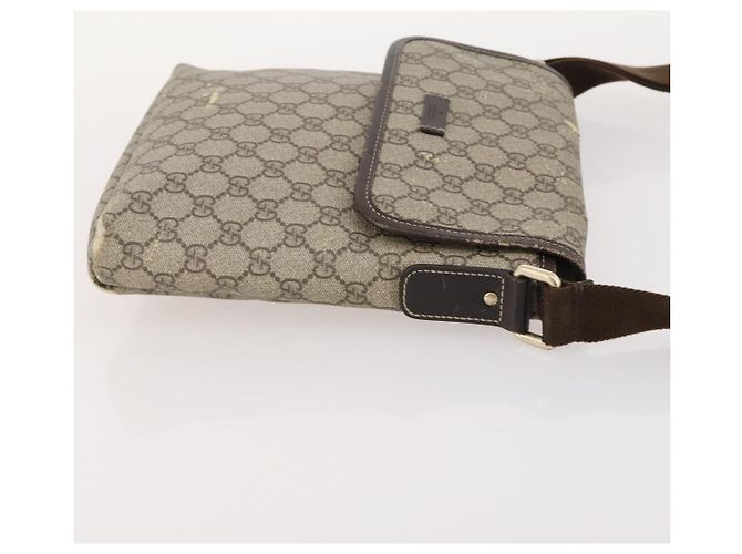 Borsa GUCCI GG Canvas GG Supreme in PVC 2 Set Nero Beige Auth 184052 - vista 12