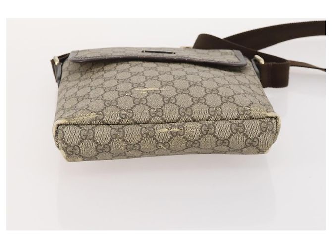 Borsa GUCCI GG Canvas GG Supreme in PVC 2 Set Nero Beige Auth 184052 - vista 15