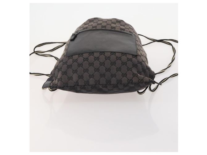 Borsa GUCCI GG Canvas GG Supreme in PVC 2 Set Nero Beige Auth 184052 - vista 7