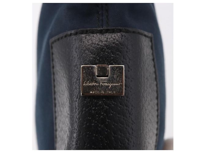Borsa a tracolla Salvatore Ferragamo Canvas Navy Auth ep14784 Blu navy - vista 14