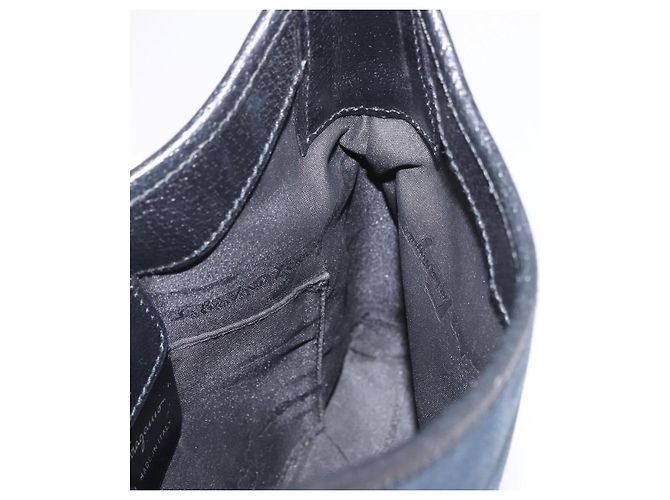 Borsa a tracolla Salvatore Ferragamo Canvas Navy Auth ep14784 Blu navy - vista 17