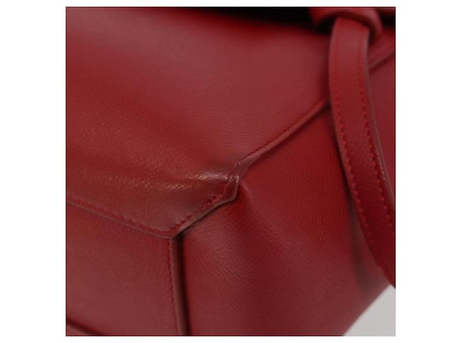 Céline Borsa CELINE Belt Bag Micro in pelle 2way Rossa Argento Auth 185181V Rosso - vista 12