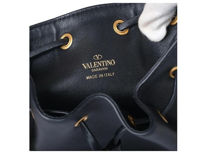 Borsa a secchiello mini VLogo Valentino Garavani Nero - vista 5