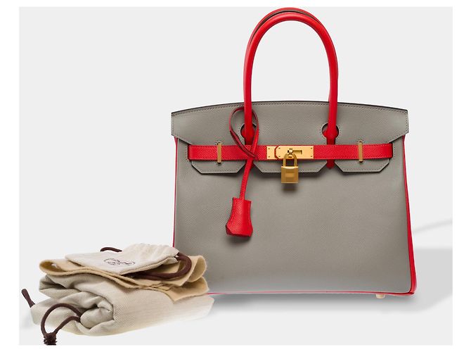 Hermès Borsa HERMES Birkin 30 in Pelle Grigia - 103649 Grigio - vista 2