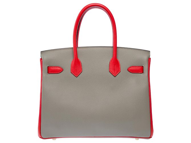 Hermès Borsa HERMES Birkin 30 in Pelle Grigia - 103649 Grigio - vista 4