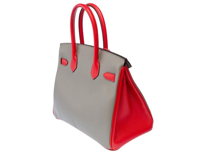 Hermès Borsa HERMES Birkin 30 in Pelle Grigia - 103649 Grigio - vista 6