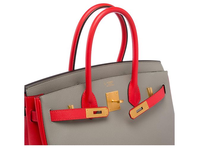 Hermès Borsa HERMES Birkin 30 in Pelle Grigia - 103649 Grigio - vista 7