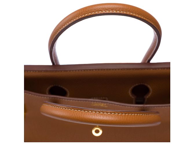 Hermès Borsa HERMES Birkin 35 in Pelle Oro - 103647 D'oro - vista 10