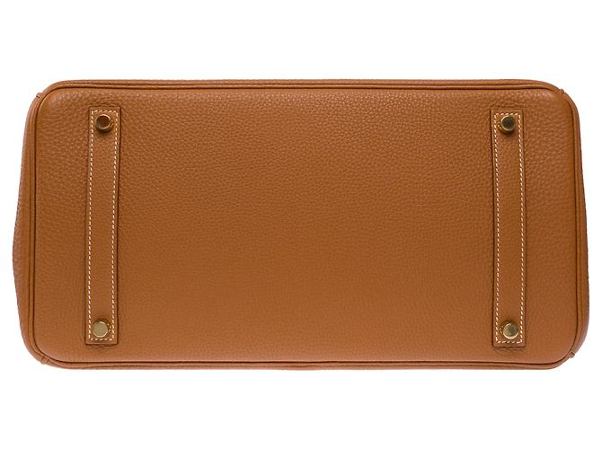 Hermès Borsa HERMES Birkin 35 in Pelle Oro - 103647 D'oro - vista 11